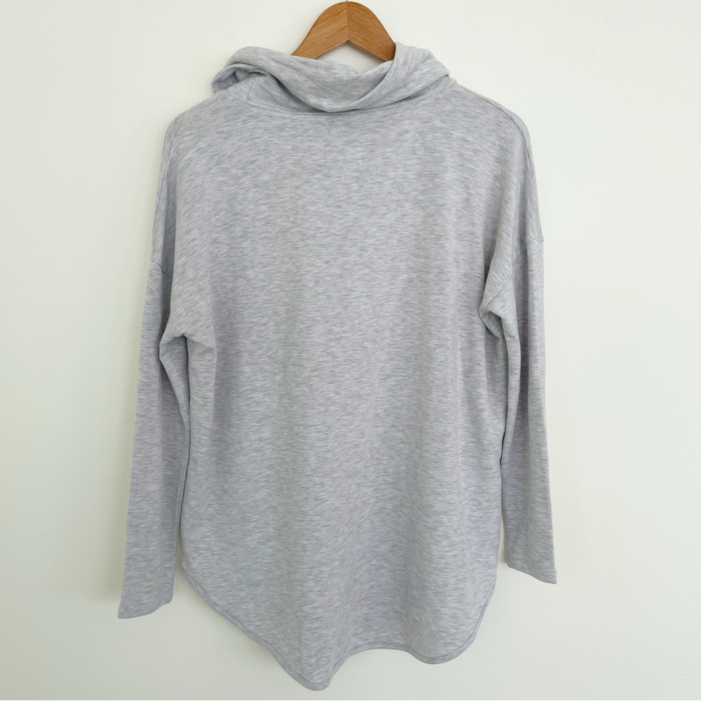 Lou & Grey Signaturesoft Cowl Top Heathered Grey M Medium - Picture 2 of 7